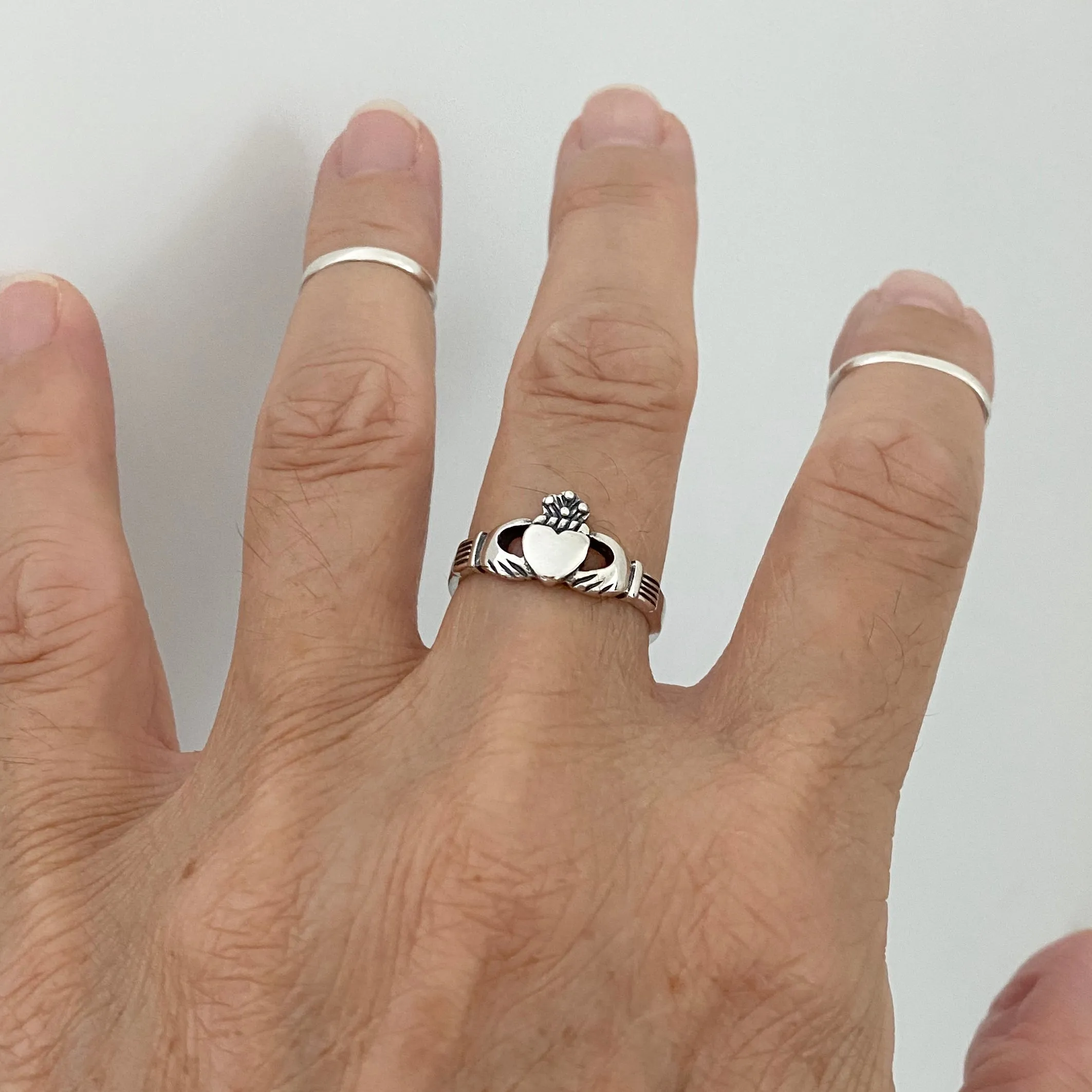 Sterling Silver Claddagh Heart Ring, Friendship Ring, Claddagh Ring, Irish Ring, Silver Ring