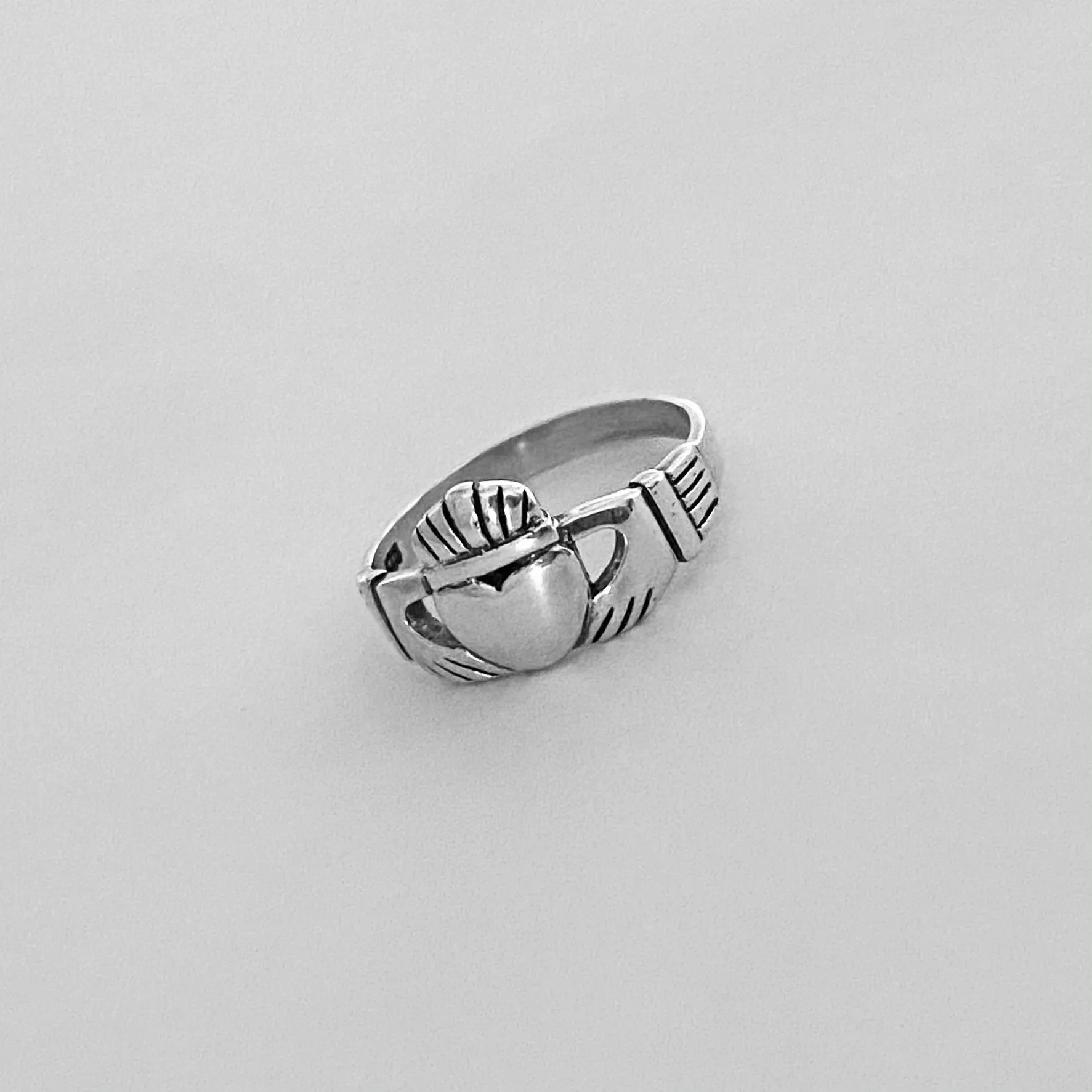 Sterling Silver Large Claddagh Ring, Friendship Ring, Heart Ring, Irish Ring, Silver Ring
