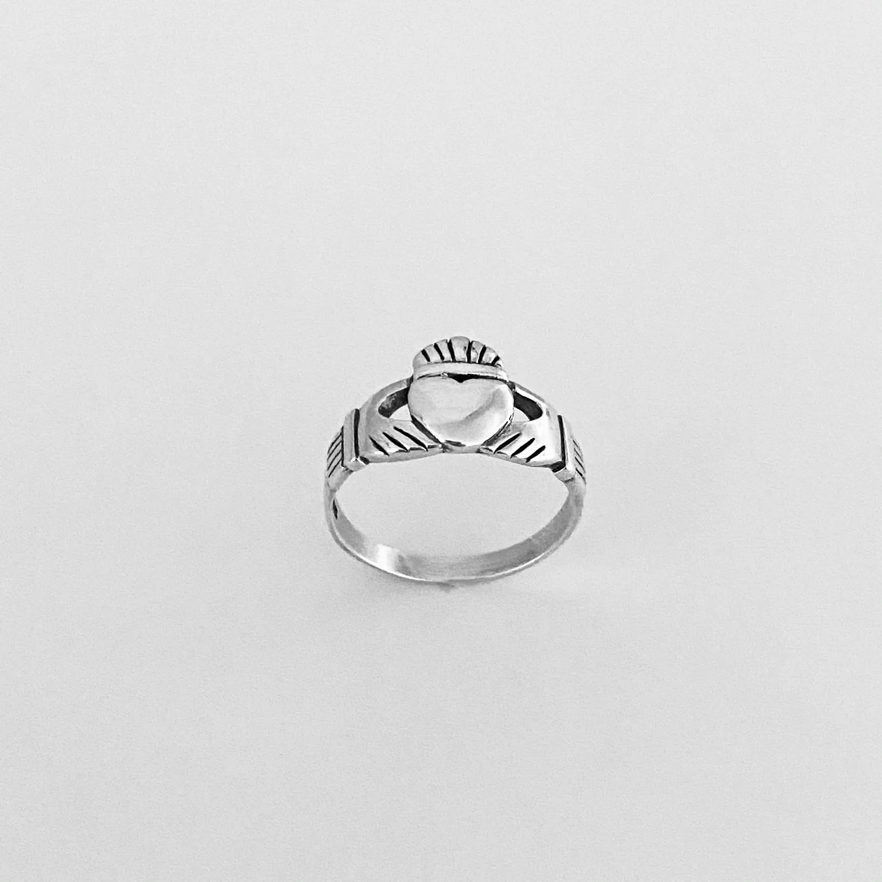 Sterling Silver Large Claddagh Ring, Friendship Ring, Heart Ring, Irish Ring, Silver Ring