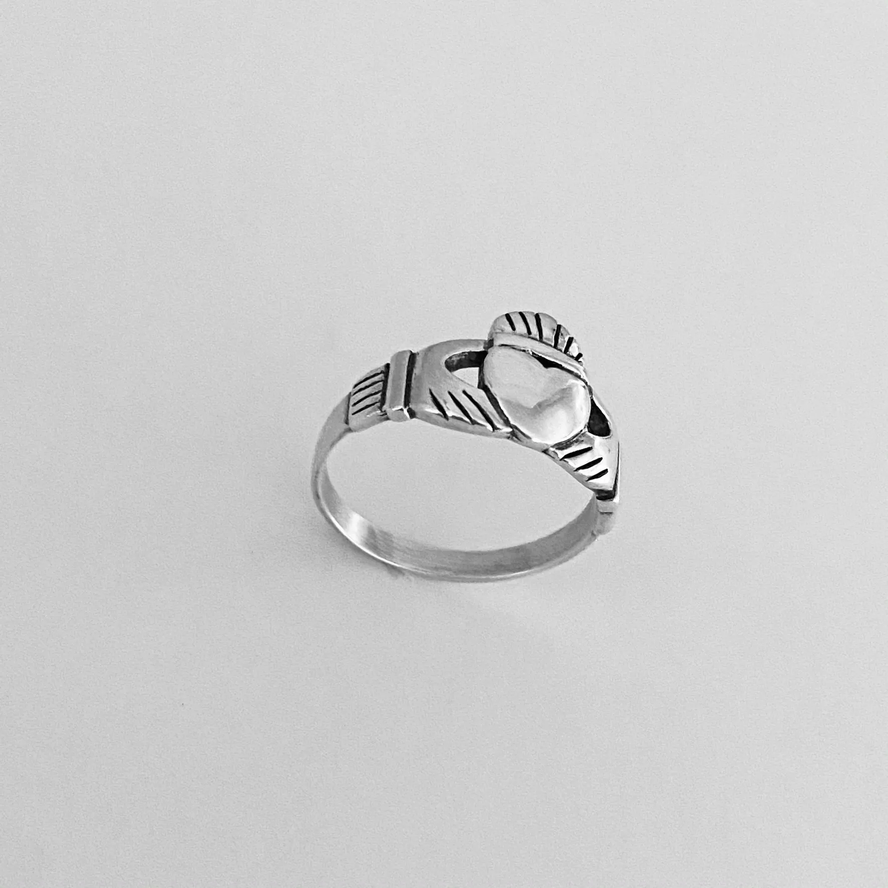 Sterling Silver Large Claddagh Ring, Friendship Ring, Heart Ring, Irish Ring, Silver Ring