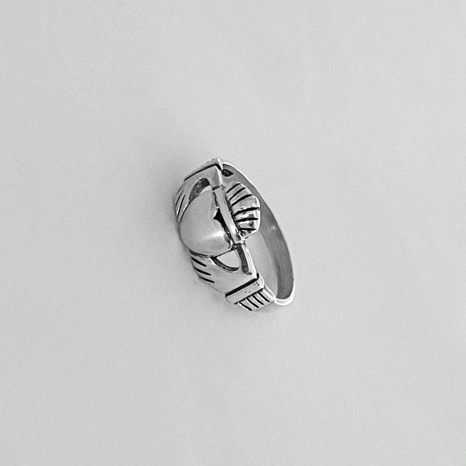 Sterling Silver Large Claddagh Ring, Friendship Ring, Heart Ring, Irish Ring, Silver Ring
