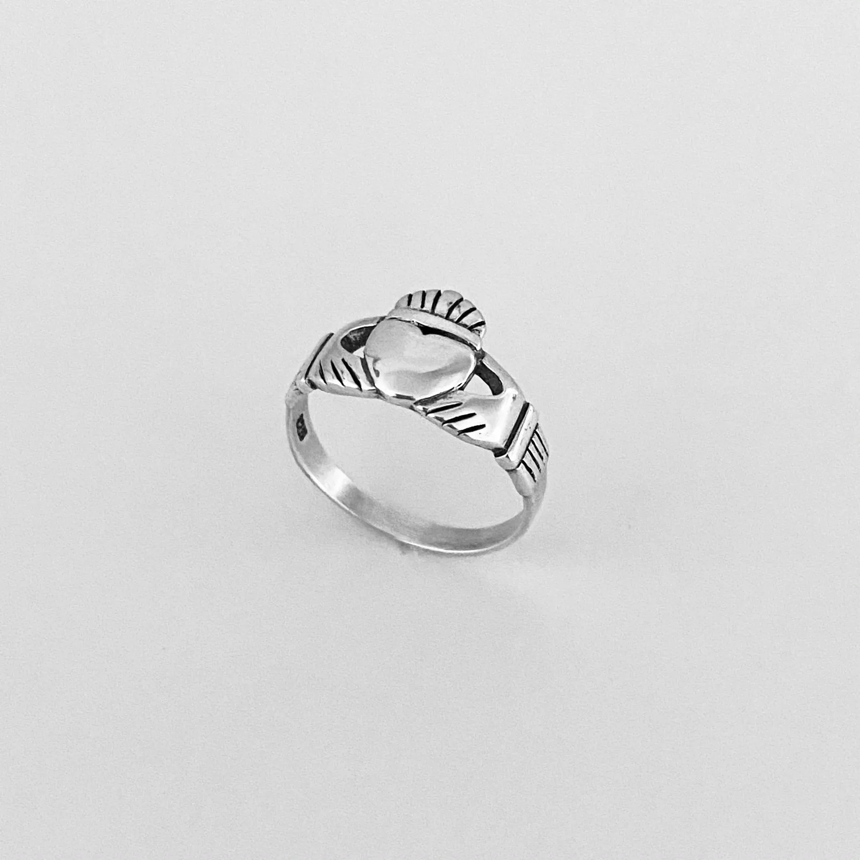 Sterling Silver Large Claddagh Ring, Friendship Ring, Heart Ring, Irish Ring, Silver Ring