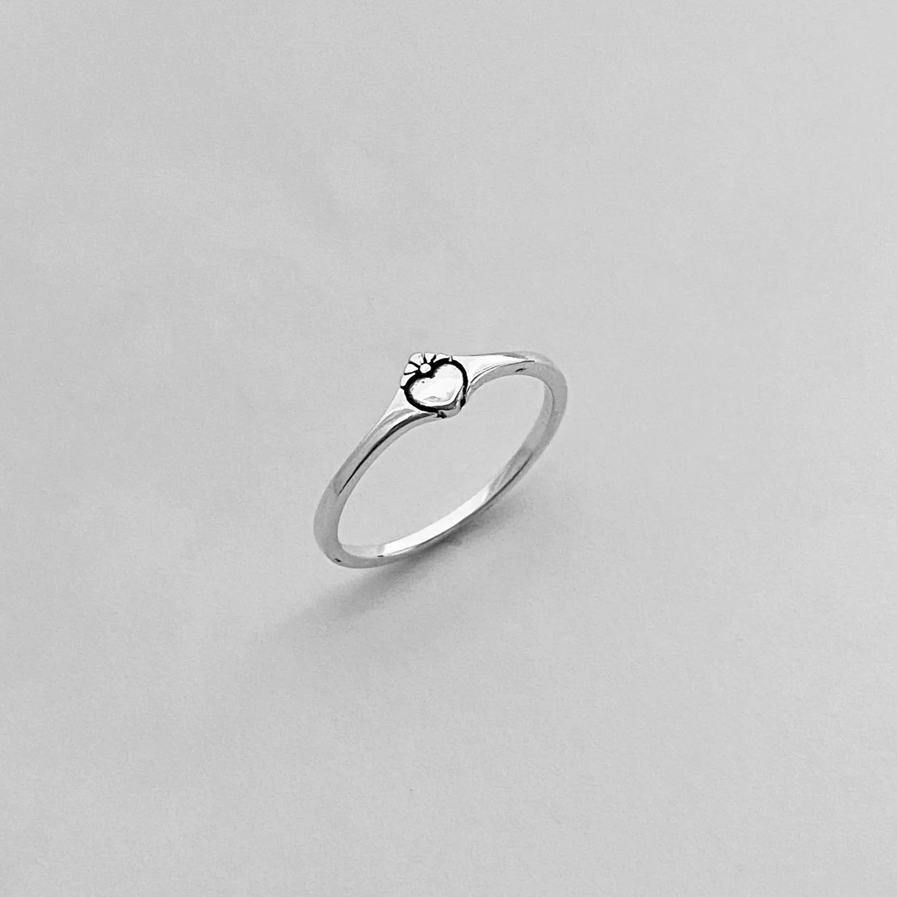 Sterling Silver Mini Claddagh Heart Ring, Dainty Ring, Friendship Ring, Silver Ring, Love Ring