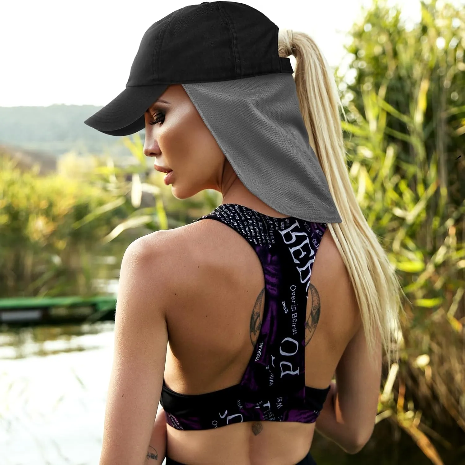 Tatuo Unisex Neck Gaiter UV Face Cover Sun Protection Neck Drape Multifunctional 2 in 1 Face Covering for Outdoor Sports Fishing