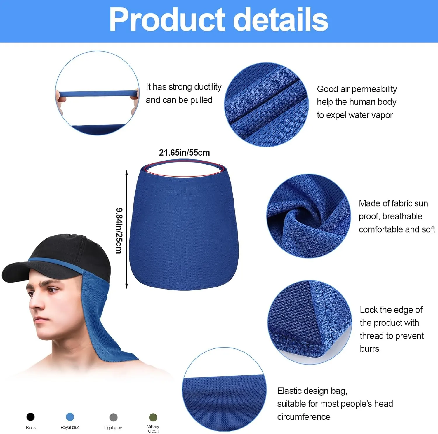 Tatuo Unisex Neck Gaiter UV Face Cover Sun Protection Neck Drape Multifunctional 2 in 1 Face Covering for Outdoor Sports Fishing
