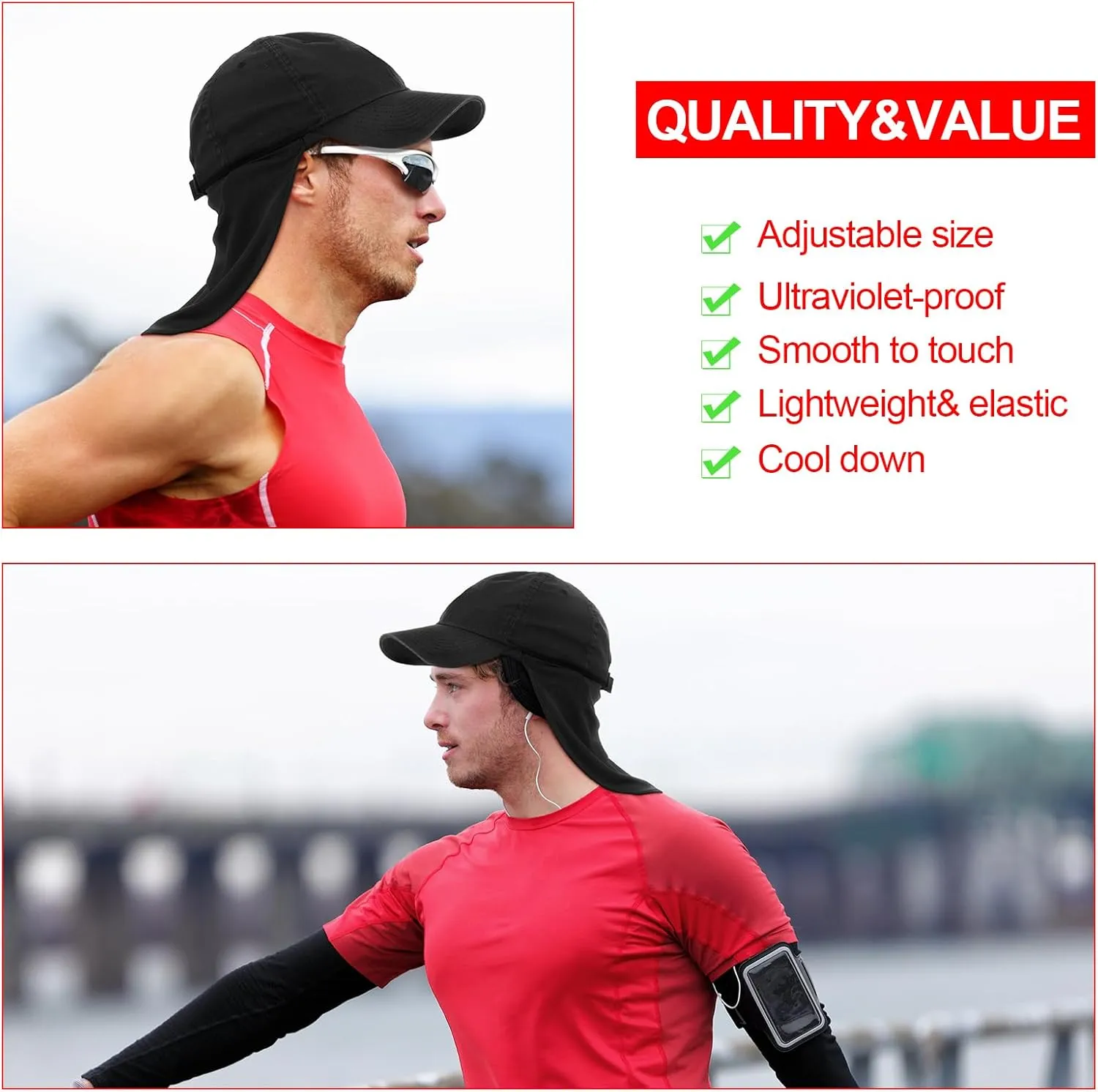 Tatuo Unisex Neck Gaiter UV Face Cover Sun Protection Neck Drape Multifunctional 2 in 1 Face Covering for Outdoor Sports Fishing