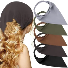 TOBATOBA Bandana Headbands for Women Elastic Hair Bandana Scarf Headband Head Coverings for Women Large Boho Triangle Bandana Hair Coverings Handkerchief Headbands for Women Girls Hair Accessories
