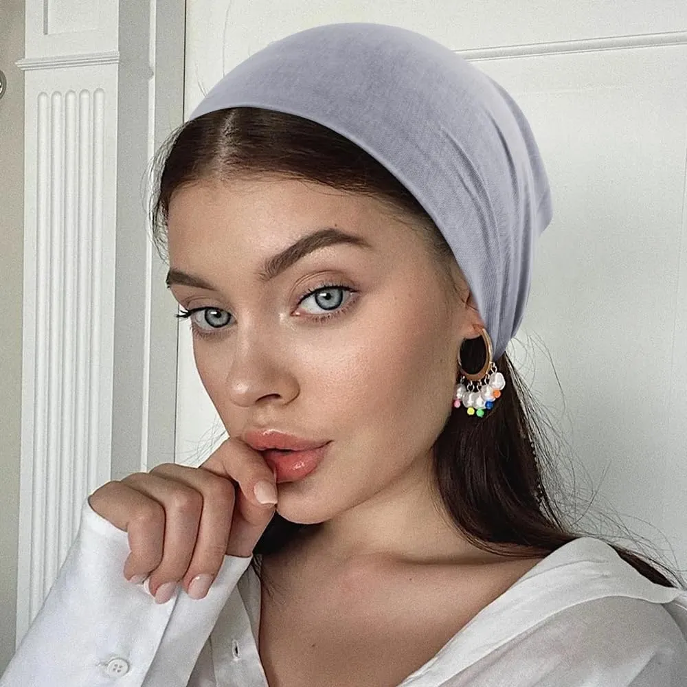 TOBATOBA Bandana Headbands for Women Elastic Hair Bandana Scarf Headband Head Coverings for Women Large Boho Triangle Bandana Hair Coverings Handkerchief Headbands for Women Girls Hair Accessories