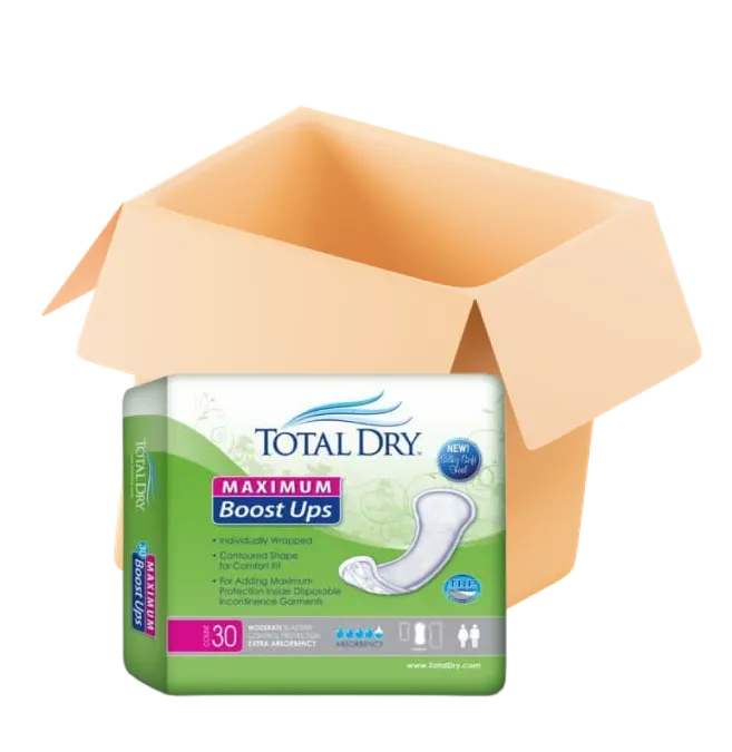 TotalDry Booster Pads for Adult Diaper, Heavy Absorbent 120/Case