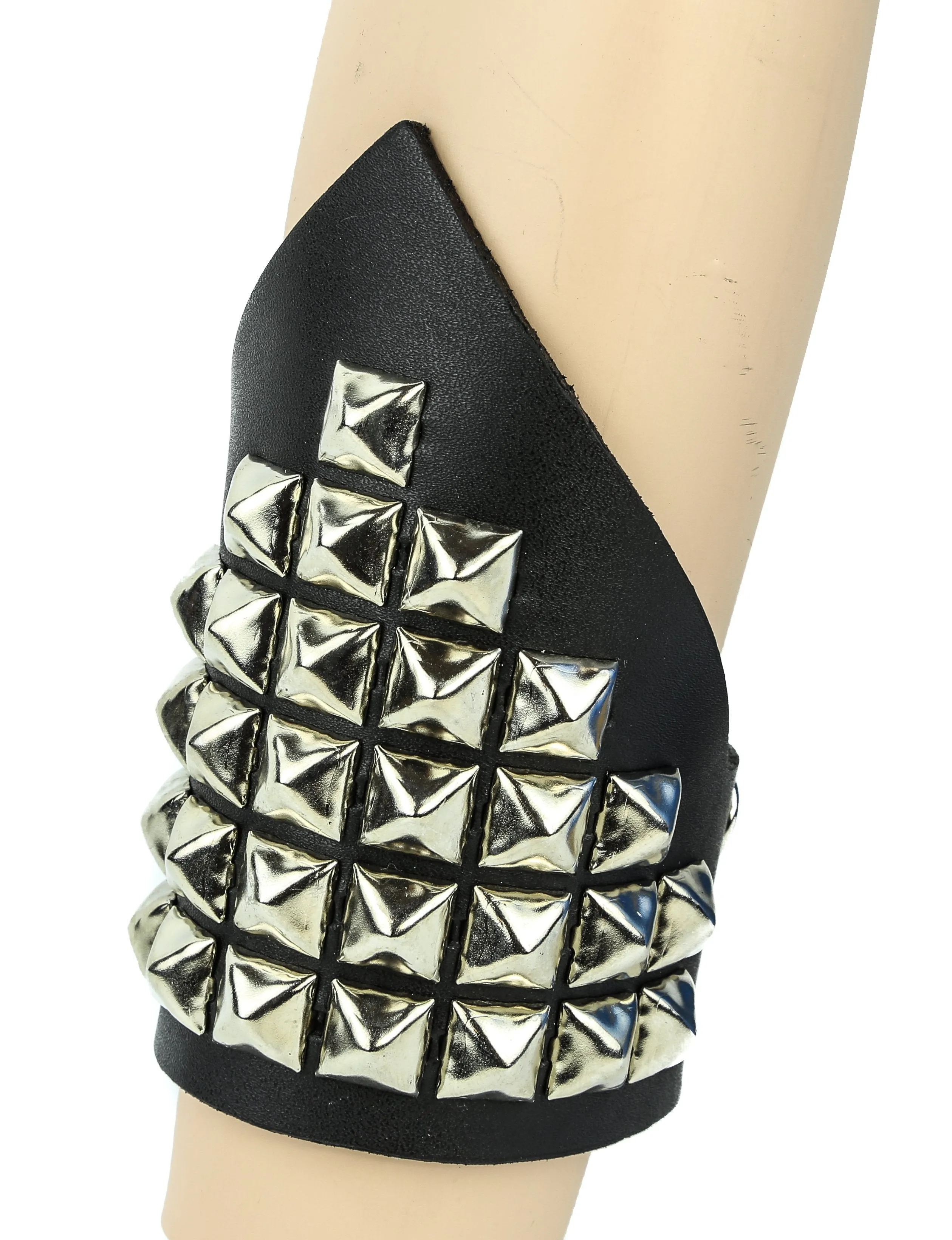 Triangular Short Gauntlet Studded Bracelet