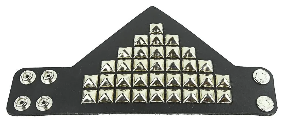 Triangular Short Gauntlet Studded Bracelet