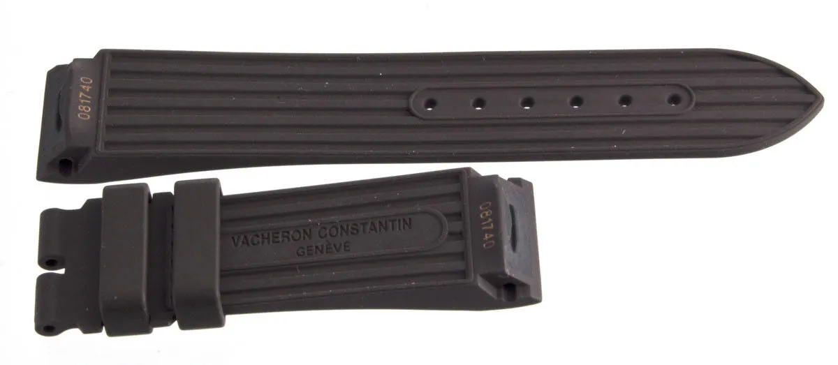 Vacheron Constantin 19mm x 18mm Brown Rubber Watch Band Strap 081740