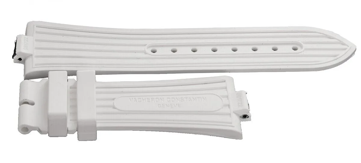 Vacheron Constantin 24mm x 20mm White Rubber Watch Band Strap 081722