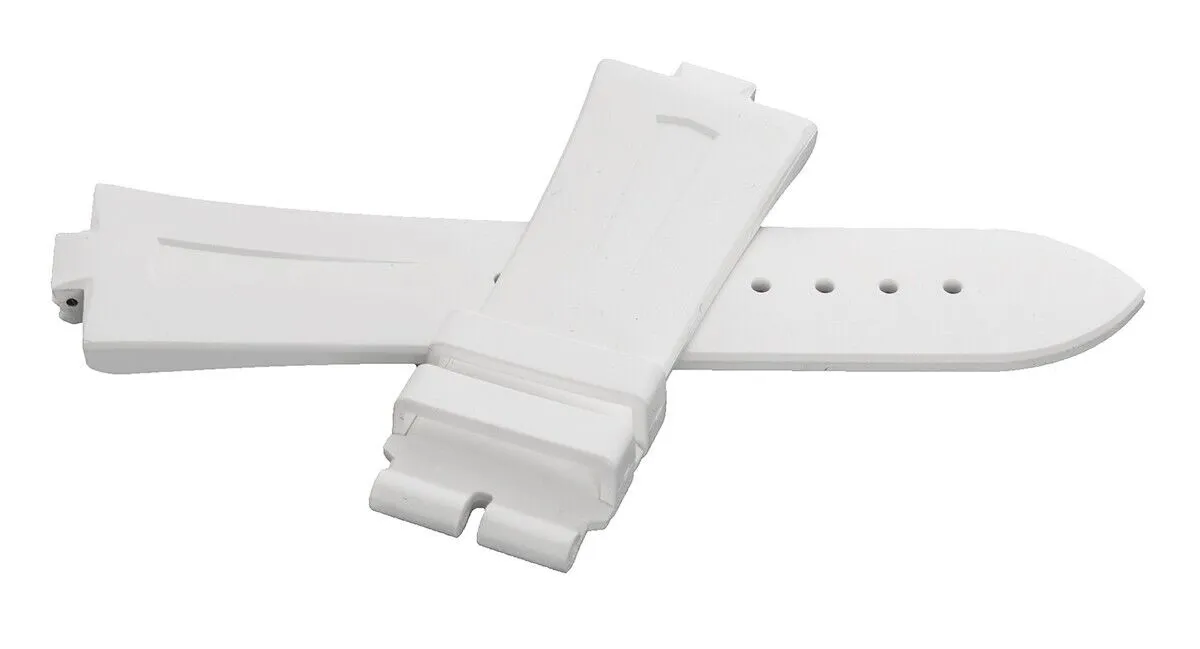 Vacheron Constantin 24mm x 20mm White Rubber Watch Band Strap 081722