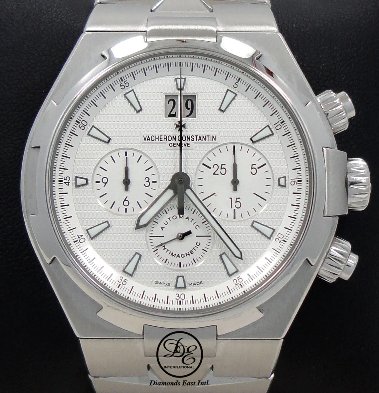 VACHERON CONSTANTIN OVERSEAS 49150/B01A-9095 CHRONOGRAPH WATCH SILVER DIAL