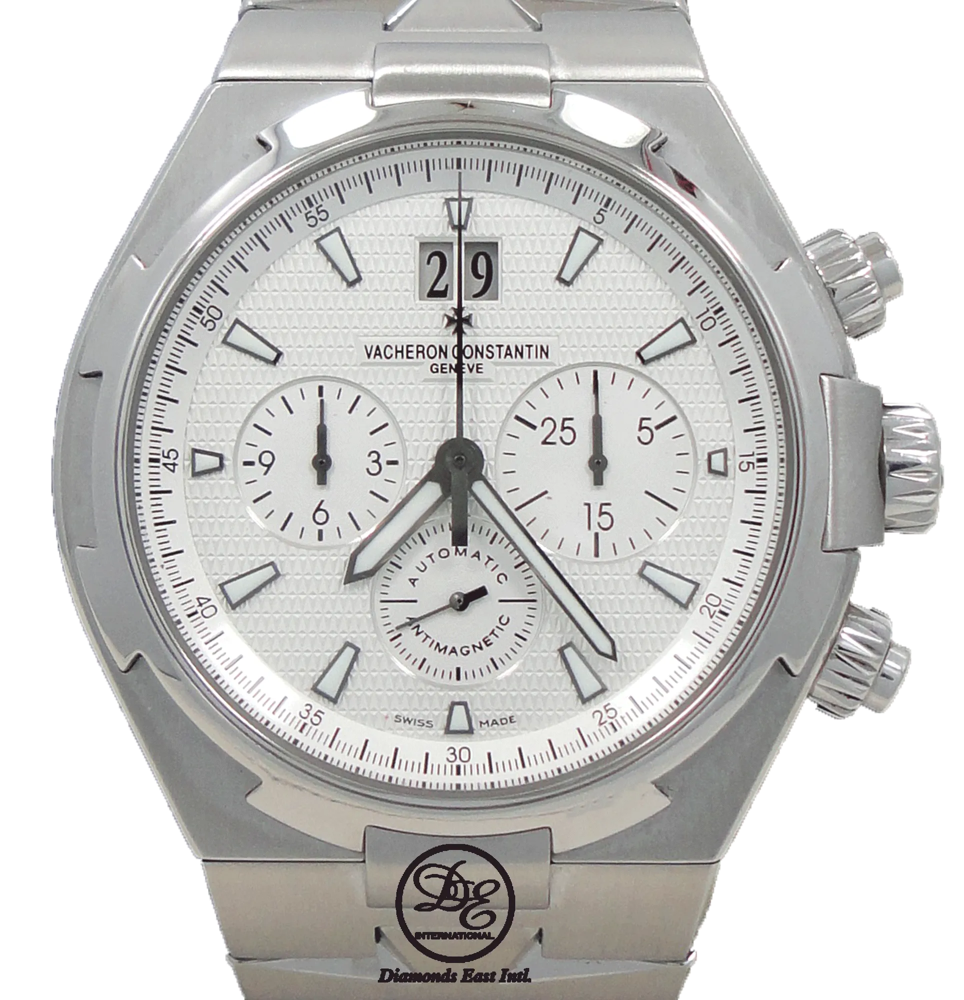 VACHERON CONSTANTIN OVERSEAS 49150/B01A-9095 CHRONOGRAPH WATCH SILVER DIAL