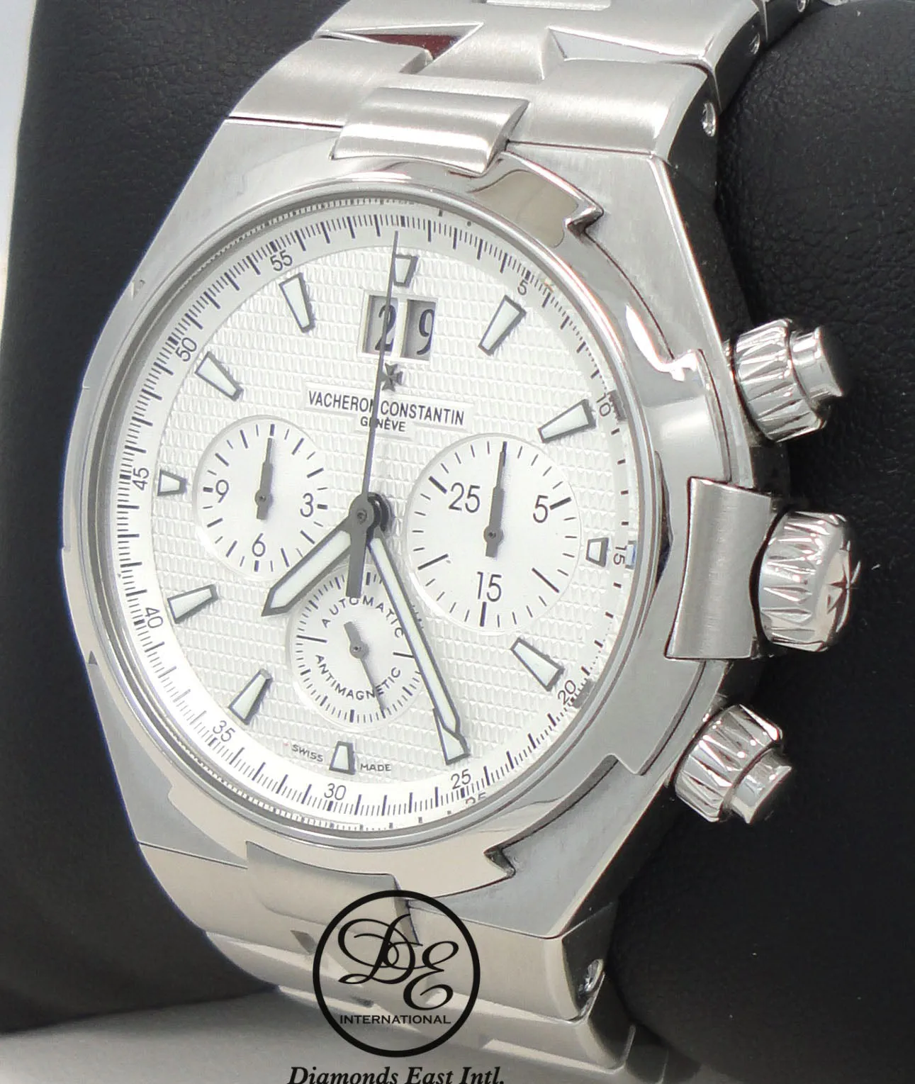 VACHERON CONSTANTIN OVERSEAS 49150/B01A-9095 CHRONOGRAPH WATCH SILVER DIAL