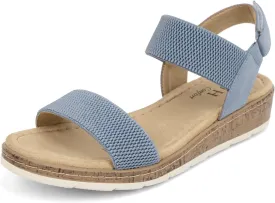 VJH confort Womens Flat Sandals Open Toe Elastic Ankle Strap Slip on Comfy Low Wedge Sandals
