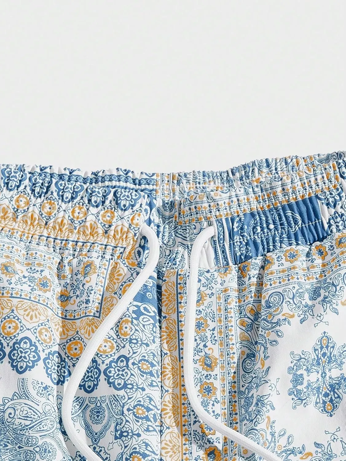 WDIRARA Men's Floral Letter Graphic Print Drawstring Waist Tie Front Sweatpants