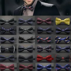 Wedding Ties Adjustable Satin Men Dot Tuxedo Classic Party Novelty Bow Tie Necktie pajaritas hombre noeud papillon men
