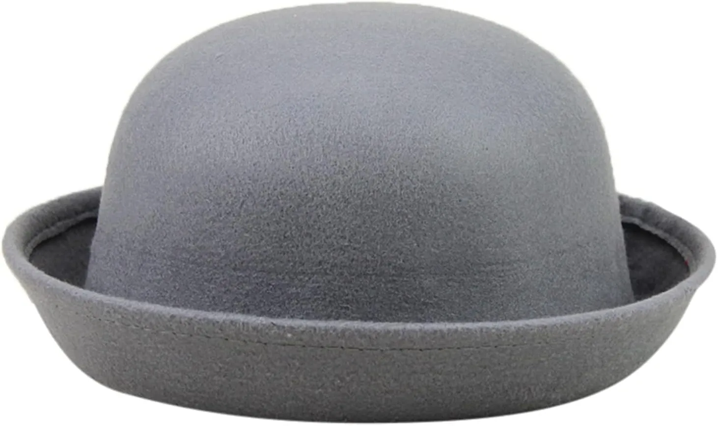 Winter Bowler Hat Classic Pork-Pie Church Hats Elegant Rolled Brim Fedora Hat for Men Women