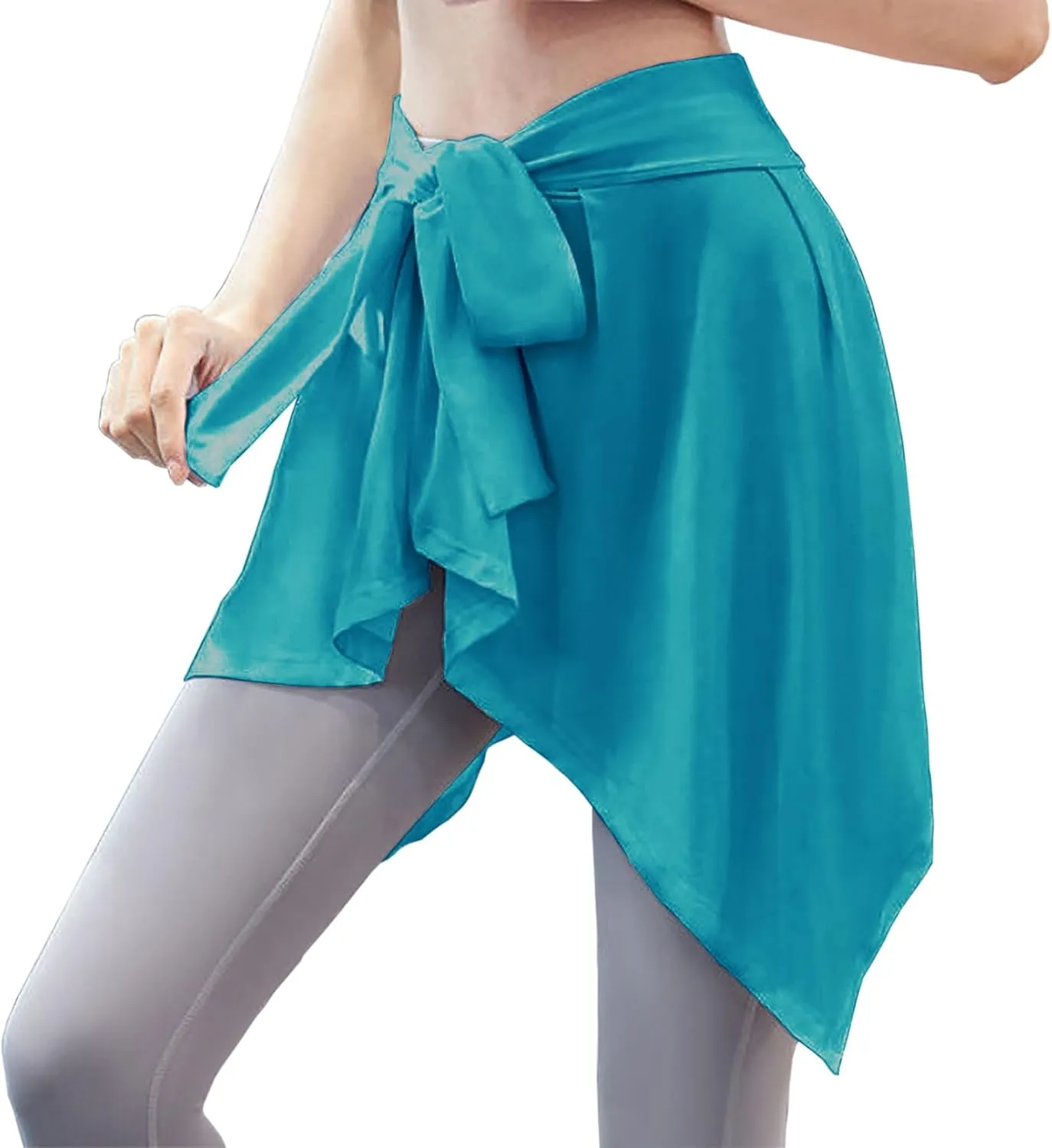 Women Yoga Ballet Wrap Skirt, Beach Cover Up Skirt, Athletic Skirt Sarong for Yoga Ballet Tennis Jogging
